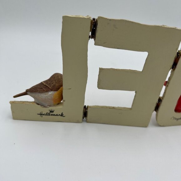 Hallmark Marjolein Bastin Nature's Sketchbook NOEL Hinged Sign faux resin Birch - Picture 9 of 11